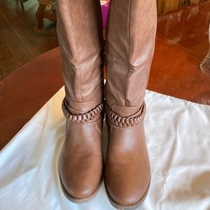 Brown Cognac Full Length Boots